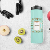 Koffie Names Aqua Personalized Thermal Tumbler Thermosbeker