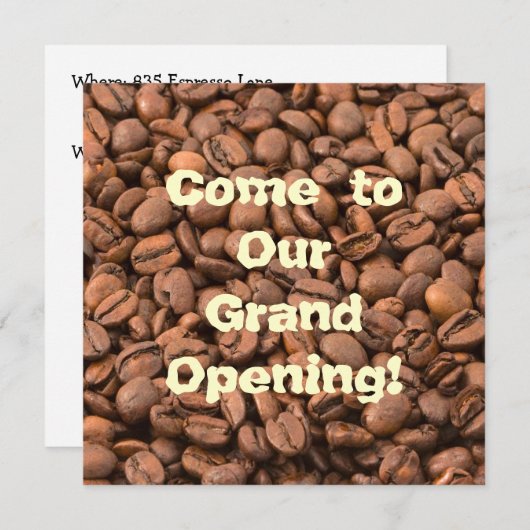 Koffie Nectar van de Goden! Kaart (Voorkant / Achterkant)