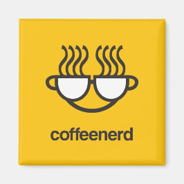 Koffie Nerd gele magneet