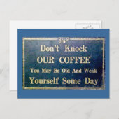 Koffie niet aan -  signaal briefkaart (Voorkant / Achterkant)