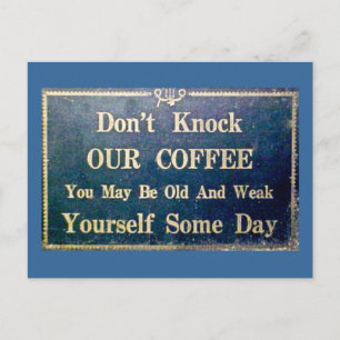 Koffie niet aan -  signaal briefkaart