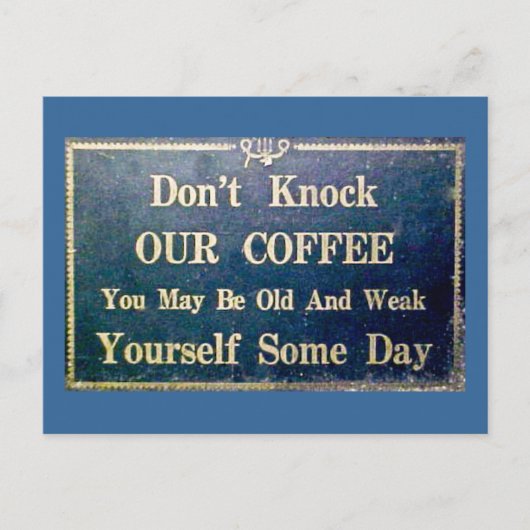 Koffie niet aan -  signaal briefkaart (Voorkant)