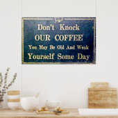 Koffie niet aan -  signaal poster (Keuken)