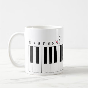 Koffie niet op het toetsenbord van Tea Piano is mu Koffiemok