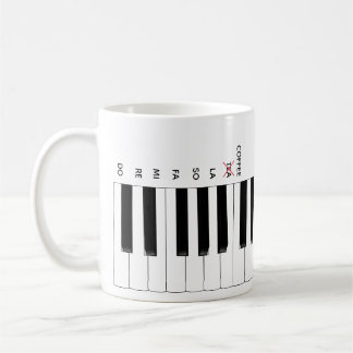 Koffie niet op het toetsenbord van Tea Piano is mu Koffiemok