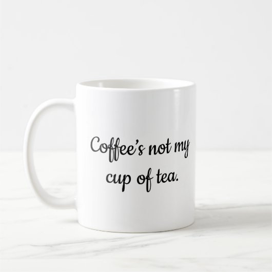 Koffie niet thee koffiemok (Links)