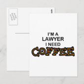 Koffie nodig - Advocaat Briefkaart (Voorkant / Achterkant)