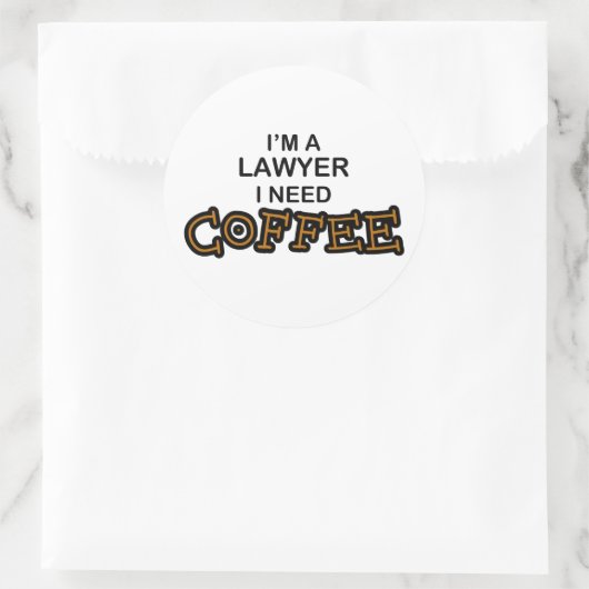 Koffie nodig - Advocaat Ronde Sticker (Tas)
