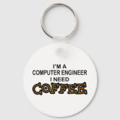 Koffie nodig - Computer Engineer Sleutelhanger (Voorkant)