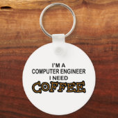 Koffie nodig - Computer Engineer Sleutelhanger (Voorkant)