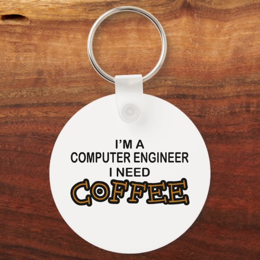 Koffie nodig - Computer Engineer Sleutelhanger (Voorkant)