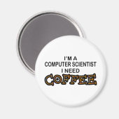 Koffie nodig - Computer Scientist Magneet (Voorkant / Achterkant)