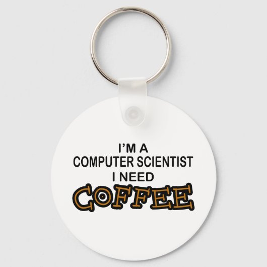 Koffie nodig - Computer Scientist Sleutelhanger (Voorkant)