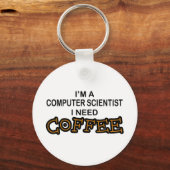Koffie nodig - Computer Scientist Sleutelhanger (Voorkant)