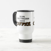 Koffie nodig - elektricien reisbeker (Voorkant links)