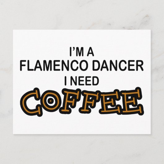 Koffie nodig - Flamenco Briefkaart (Voorkant)