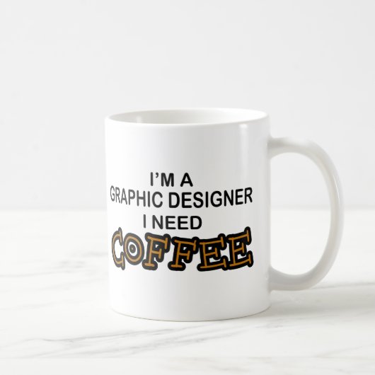 Koffie nodig - Grafische ontwerper Koffiemok (Rechts)