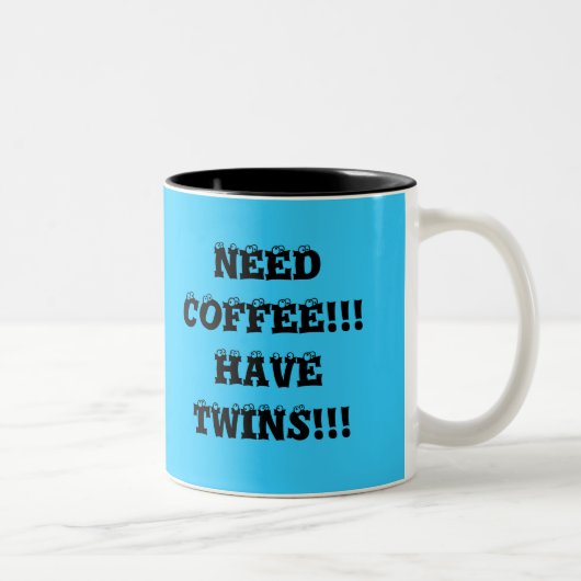 KOFFIE NODIG!!!  HEB TWINS!! TWEEKLEURIGE KOFFIEMOK (Rechts)