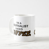 Koffie nodig - Journalist Koffiemok (Voorkant links)