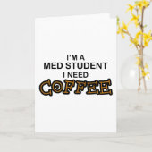 Koffie nodig - Med-student Kaart (Gele Bloem)