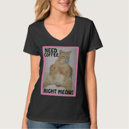 Koffie Nodig Nu! Slaperige Manx Kat T-shirt