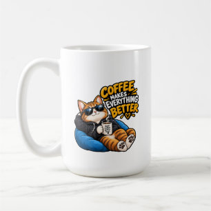 Koffie Nodig om Te Doen alsof Ik Mensen Mag — Grap Koffiemok