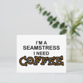 Koffie nodig - Seamstress Briefkaart (Staand voorkant)
