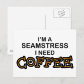 Koffie nodig - Seamstress Briefkaart (Voorkant / Achterkant)