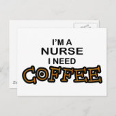Koffie nodig - Verpleegster Briefkaart (Voorkant / Achterkant)