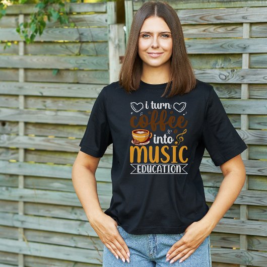 Koffie Notities Leraar Tshirt