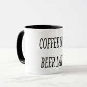 Koffie nu bier later mok (Voorkant links)