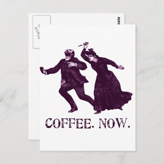 KOFFIE. NU. BRIEFKAART (Voorkant / Achterkant)