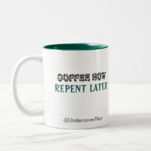 Koffie nu // Later weergeven Tweekleurige Koffiemok