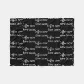 Koffie nu wijn later Eenvoudige tekst Fleece Deken (Voorkant (Horizontaal))