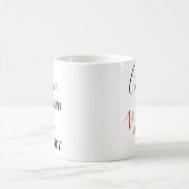 Koffie Nu Wijn Later Handgeschreven Mok Gift (Center)