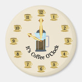 Koffie-o-klok Magneet (Voorkant)
