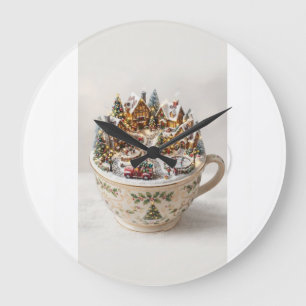 Koffie Oceaan – Whimsical Fish in a Cup Wandklok