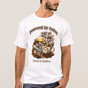 Koffie Ochtend Alarm Nieuw ontwerp T-shirt