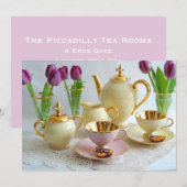 Koffie-ochtend  uitnodigingskaart kaart (Voorkant / Achterkant)