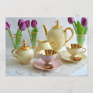 Koffie-ochtend uitnodigingskaart kaart