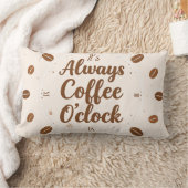 Koffie O'Clock Kussen - Grappige Koffietijd Kussen (Deken)