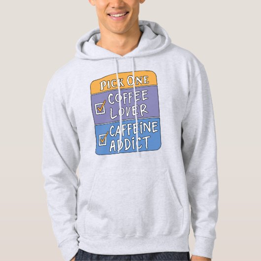 Koffie of cafeïne hoodie (Voorkant)