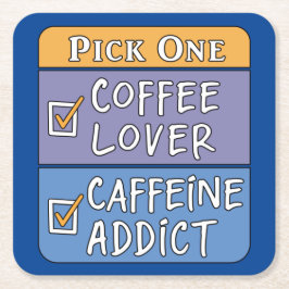 Koffie of cafeïne kartonnen onderzetters