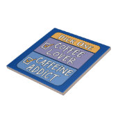 Koffie of cafeïne tegeltje (Zijkant)