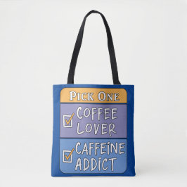 Koffie of cafeïne tote bag