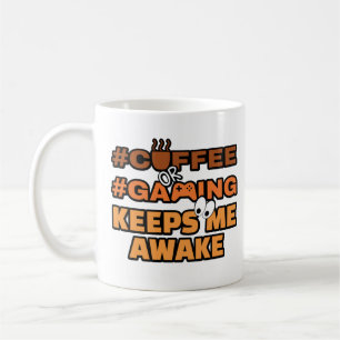 Koffie of Gaming Grappig citaat Koffiemok
