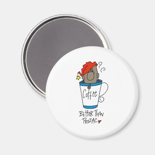 Koffie of Prozac Magneet (Voorkant / Achterkant)