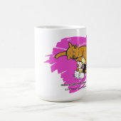 Koffie of reismok (roze Kat Logo) Koffiemok (Center)