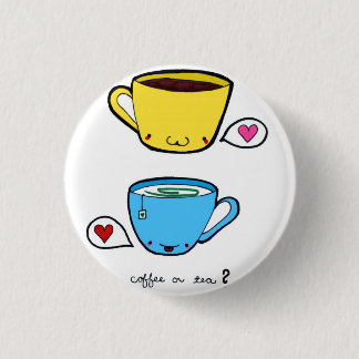 Koffie of thee-Button Ronde Button 3,2 Cm