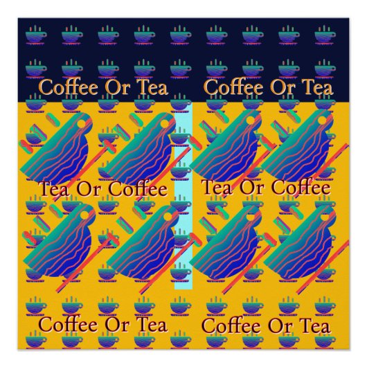 Koffie of thee Logo Perfect Poster (Voorkant)